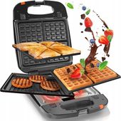 Opiekacz grill toster gofrownica Multifunkcyjny Duronic SWM60 1200W - 3w1!