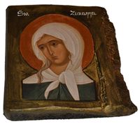 Ikona Święta Zuzanna patronka oczernianych cierpiących z powodu oszczerstw