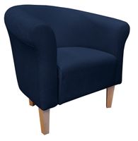 Fotel Milo Mikrofaza 16 granatowy nogi 20 buk