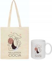ZESTAW EKO TORBA + KUBEK NAJLEPSZA CIOCIA prezent
