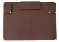 Podkład na biurko z wyposażeniem 70x50 cm - brązowy