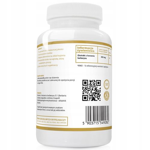 Berberis Ekstrakt 400mg BERBERYS na stres 120 kaps na Arena.pl