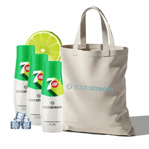 Zestaw Syrop koncentrat do wody SodaStream 7up 3x440 ml + Torba GRATIS na Arena.pl