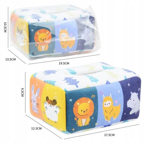 SORTER PUDEŁKO Z CHUSTECZKAMI ZWIERZĄTKA PLUSZOWE MONTESSORI SENSORYCZNE na Arena.pl