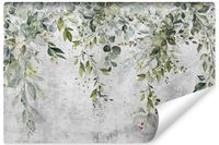 Fototapeta Do Salonu Delikatne LIŚCIE Beton Mur Abstrakcja 135cm x 90cm