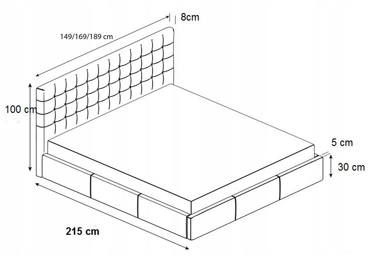 Łóżko tapicerowane 160 x 200 cm pod wymiar zdjęcie 9
