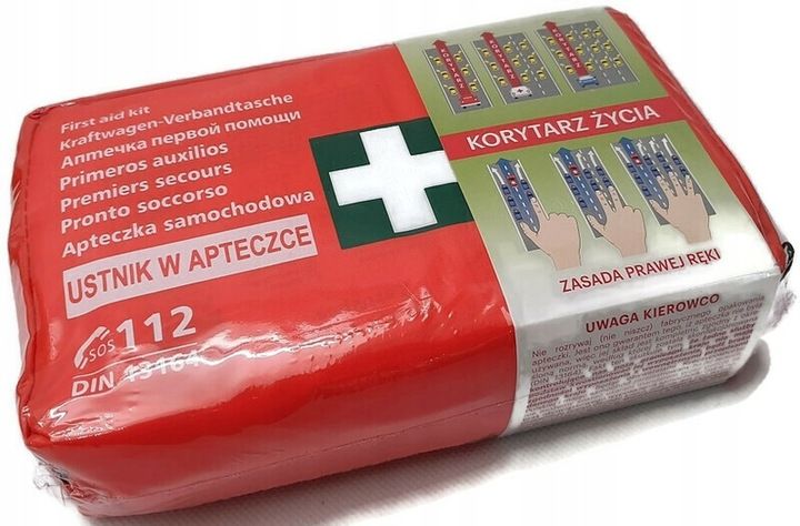 APTECZKA SAMOCHODOWA 41 elementów CAŁA EUROPA norma DIN13164:2022 +ustnik zdjęcie 1