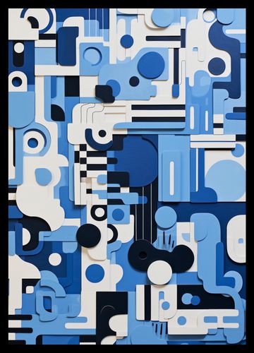 Plakat 29,7x42cm Niebieski Labirynt na Arena.pl