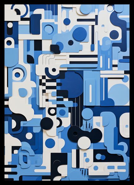 Plakat 29,7x42cm Niebieski Labirynt zdjęcie 2