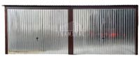 GARAŻ BLASZANY 6m x 6m pion - spad tył Brama uchylna - Ocynk TS228 6x6