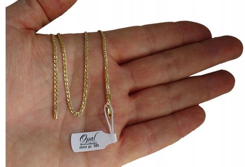 ZŁOTY ŁAŃCUSZEK 585 MODNY MONA LISA 50 cm + GRAWER na Arena.pl