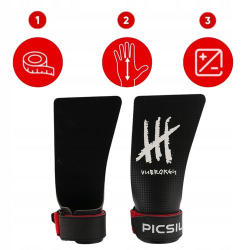 Skórki gimnastyczne CROSSFIT Picsil x Unbroken No Holes Grips rozmiar G+ na Arena.pl