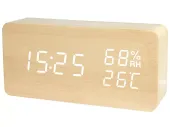 Elektroniczny budzik zegar termometr higrometr USB