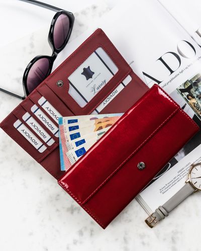 portfel damski skórzany h22-1-sh9-5966 red na Arena.pl