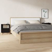 Szafki nocne, 2 szt., czarne, 40 x 35 x 50 cm