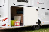 STÓŁ TURYSTYCZNY STOLIK SKŁADANY 120cm 4 KRZESŁA ZESTAW KEMPINGOWY WALIZKA