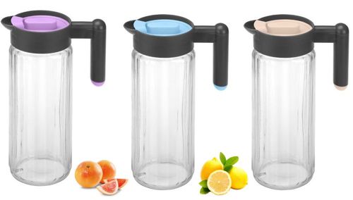 Dzbanek szklany z przykryciem i uchwytem na napoje wodę lemoniadę 1430 ml na Arena.pl