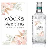 ETYKIETY NAKLEJKI na WÓDKĘ WESELNĄ samoprzylepne wodoodporne 50 szt.