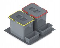 Pojemnik na odpady PRAKTIKO 60 podwójny (2x15l) tworzywo sztuczne