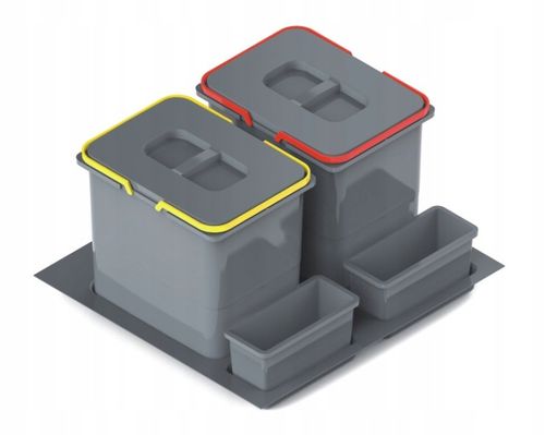 Pojemnik na odpady PRAKTIKO 60 podwójny (2x15l) tworzywo sztuczne na Arena.pl