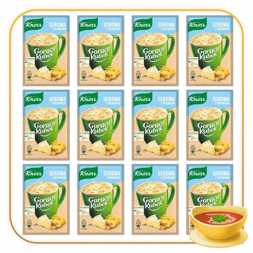 Pakiet 12szt Gorący Kubek Serowa z grzankami 22g na Arena.pl