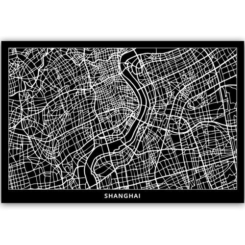 Deco Panel, Plan miasta Szanghaj 90x60 na Arena.pl