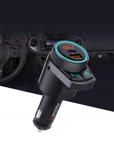 Transmiter FM Bluetooth Feegar AUX Szybka Ładowarka QC 3.0 38W na Arena.pl