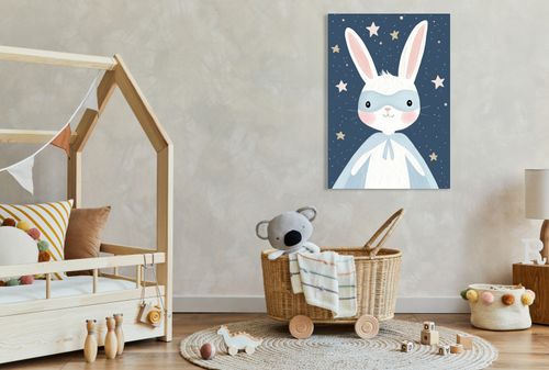 Obraz 70x100cm Wzory dla Dzieci, Chłopca Do Pokoju - Superkrólik na Arena.pl
