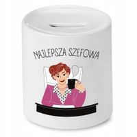 Skarbonka Dla Szefa Najlepsza Szefowa Prezent Z Nadrukiem Ze Zdjęciem