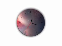 ZEGAR SZKLANY OKRĄGŁY - Kosmos