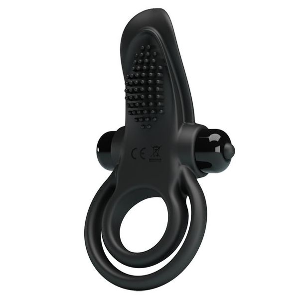 Pretty Love - Vibrant Penis Ring Black- 10 Function Vibrations zdjęcie 2