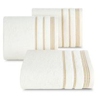 Ręcznik bawełniany z bordiurą AMANDA 70X140 kremowy