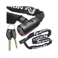 Zapięcie rowerowe łańcuch do roweru klucz solidny lekki pancerny hartowany