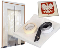 Drzwi Foliowe Malarskie Remontowe Zamkiem 220X120  + Naklejka Godło