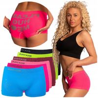 Bokserki Damskie Majtki Bezszwowe Szorty Sportowe Hipster Zestaw 6-PAK L/XL