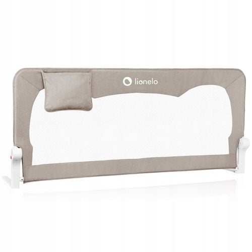 Barierka BRAMKA ZABEZPIECZAJĄCA do łóżka WYSOKA 150x66cm BEŻ Lionelo na Arena.pl