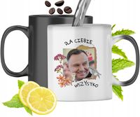 Kubek Magiczny Andrzej Duda Zmieniający Kolor Z Nadrukiem Ze Zdjęciem