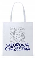 Torba Biała Eco Shopper Dla Chrzestnego Prezent Z Nadrukiem Ze Zdjęciem