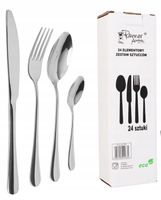 Komplet SZTUĆCÓW 24 elementy SZTUĆCE Zestaw na 6 osób Połysk