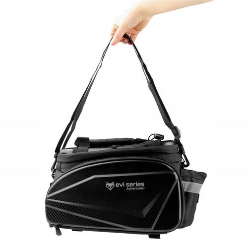 SAKWA ROWEROWA na bagażnik ROWER DUŻA Sztywna TORBA POJEMNA EVI + Pokrowiec na Arena.pl