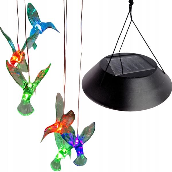 LAMPKI GIRLANDA LED KOLIBRY SOLARNE DO OGRODU zdjęcie 1