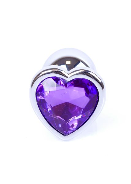 Plug-Jewellery Silver Heart Plug- Purple zdjęcie 1