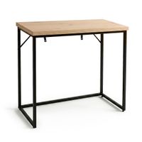 Stolik Loftowy 90 cm Wąska Konsola do Salonu Przedpokoju ORIGO Dąb Artisan