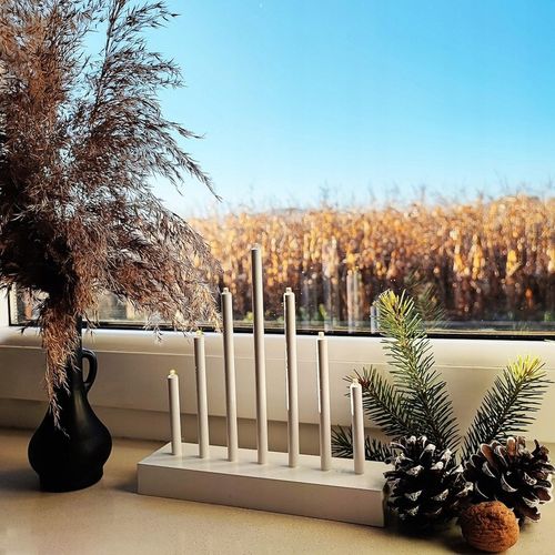 ŚWIECZNIK ADWENTOWY ŚWIĄTECZNY ŚWIECE DEKORACJA 7 led ŚWIĘTA LAMPKI na Arena.pl