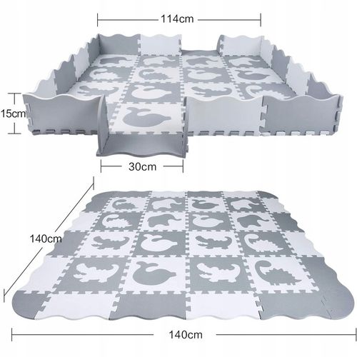 GRUBA MATA EDUKACYJNA puzzle PIANKOWE XXL KOJEC na Arena.pl