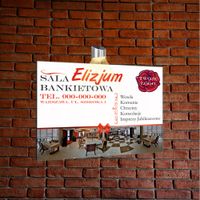 nadruk TABLICZKA reklamowa z lampką SZYLD 40x30 SALA BANKIETOWA RESTAURACJA