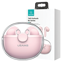 usams słuchawki bluetooth 5.1 tws buseries bezprzewodowe różowy/pink