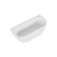 Oceana 2.0 Wanna wolnostojąca przyścienna, 165x75, biały połysk