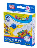 astra creativo, farby do tkanin w tubkach, 6 kolorów
