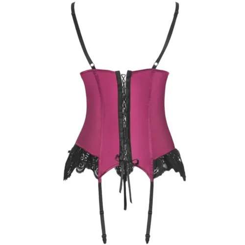 livco corsetti agrafena gorset z stringami l/xl bordowy elegancki na Arena.pl